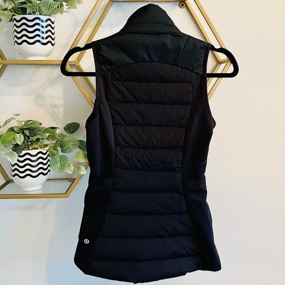NWT Lululemon Down for It All Zip Up Running Puffer Vest - Black Size 0, XS - Picture 3 of 10
